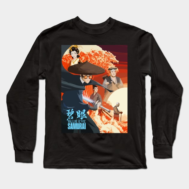 Blue Eye Samurai Long Sleeve T-Shirt by abdul rahim